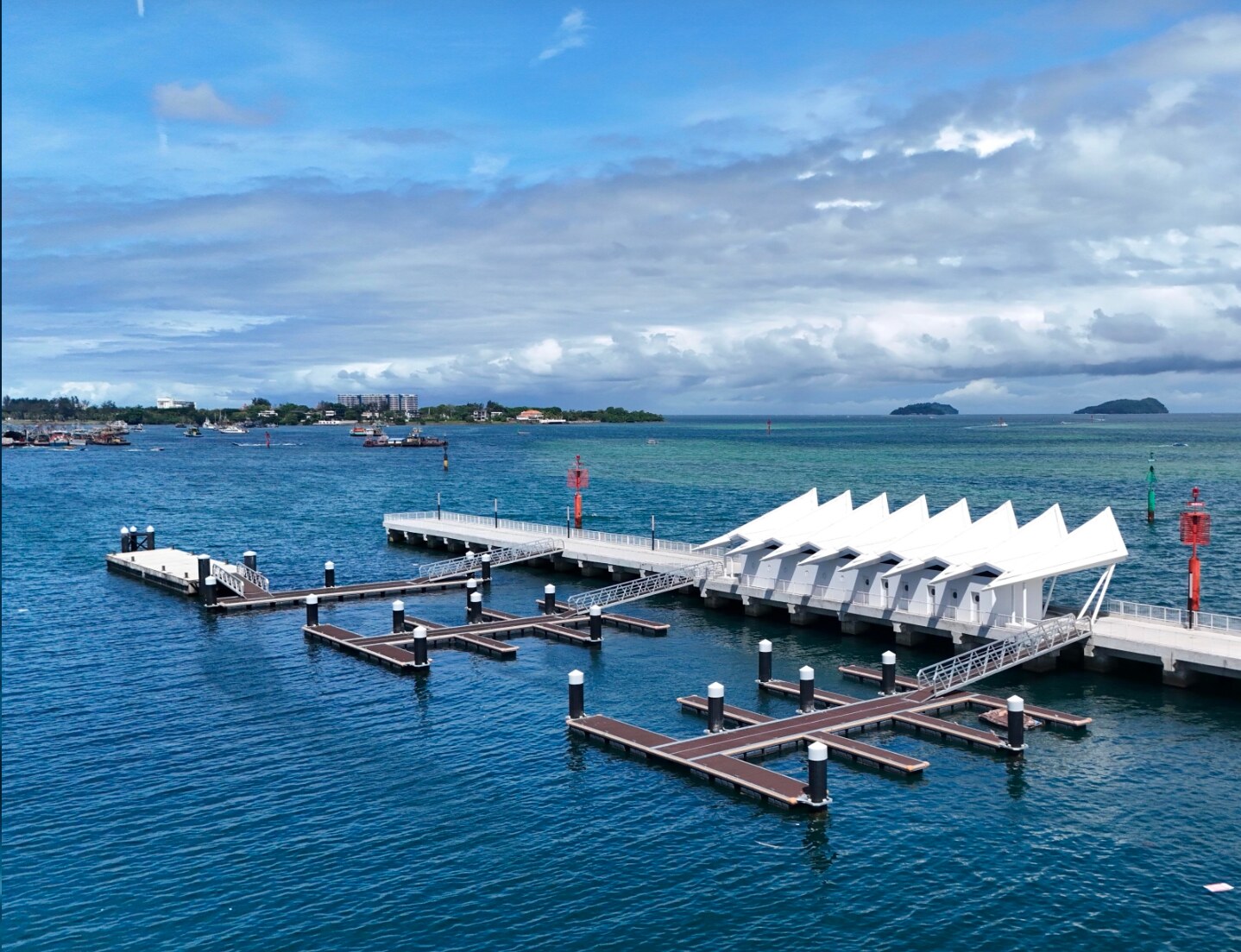 View of the new jetty beside The Peninsula Kota Kinabalu